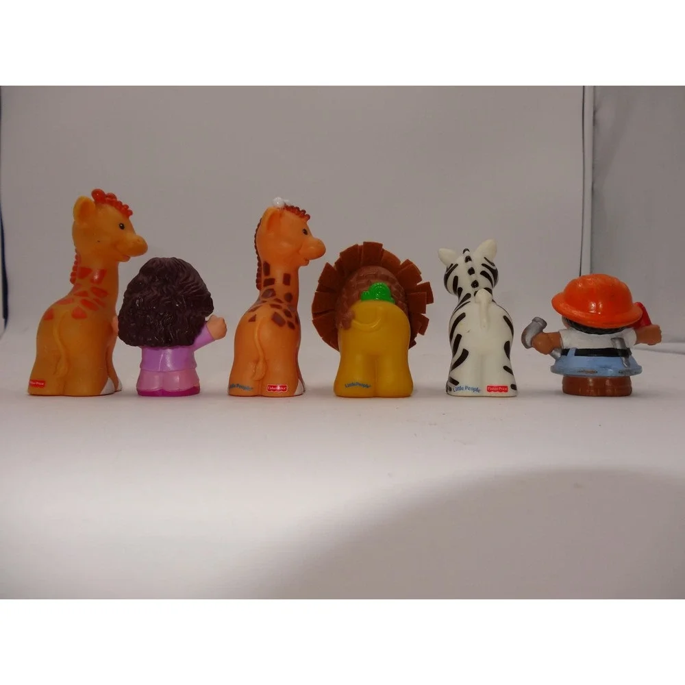 Fisher Price Little People Pink Musical Zoo Train and Musical Safari Train Set